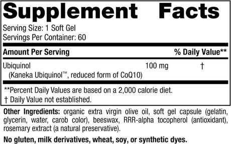 Nordic Co Q10 Ubiquinol 100 MG 60 Softgels