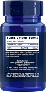 Biotin 600 MCG 100 Capsules