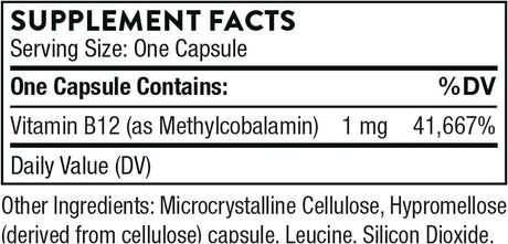 Vitamin B12 1 MG 60Veggie Caps