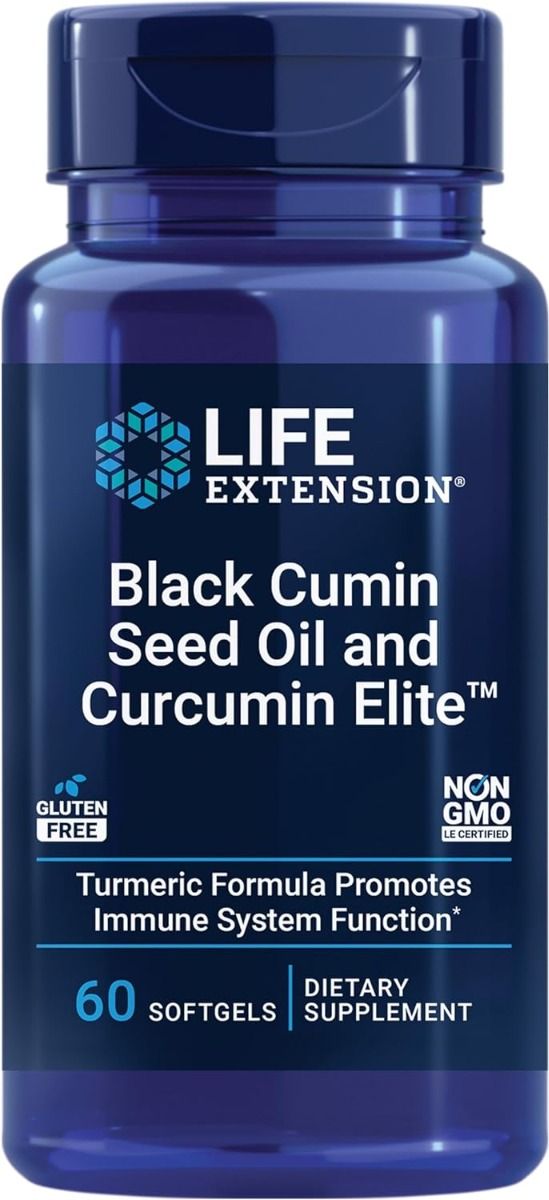 Black Cumin Seed Oil and Curcumin Elite 60 Softgels