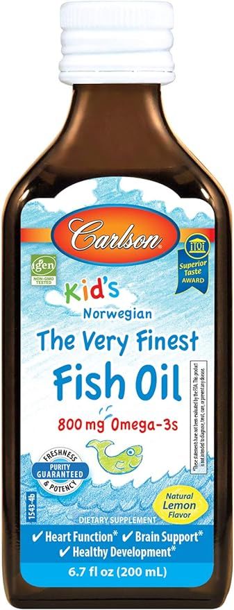 Fish Oil For Kids 6.7 Oz Liquid Natural Lemon