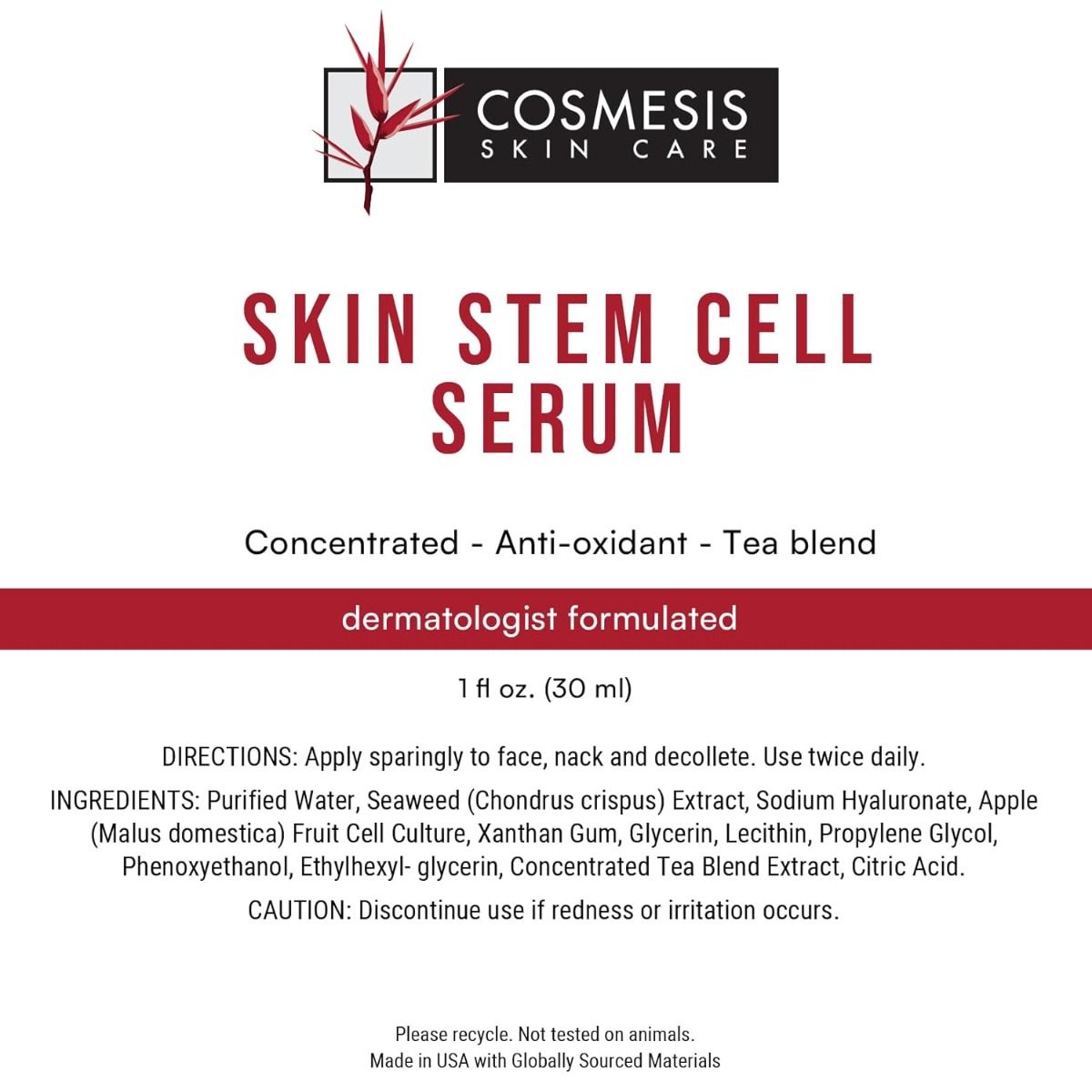 Skin Stem Cell Serum 1 Oz Serum