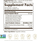 Advanced Sleep Support Probiotic 30 Billion 30Vegan Capsules