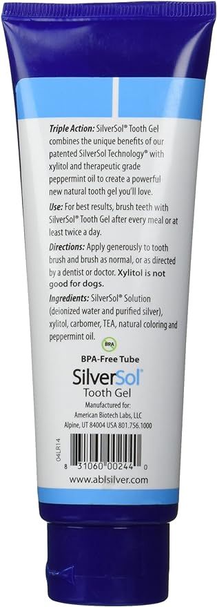 Silversol Tooth Gel - Xylitol 4 oz.Gel