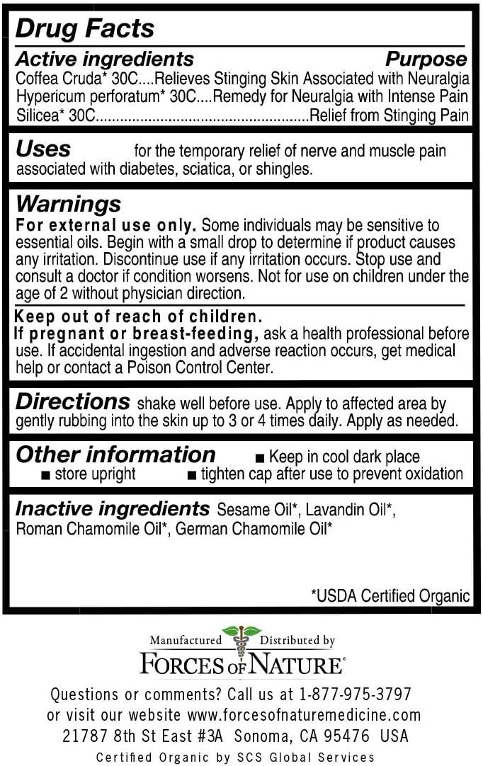 Organic Nerve Pain Management - 11 ml