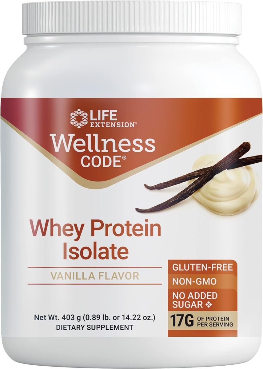 Wellness Code Whey Protein Isolate 0.89 Lb Or 14.22 Oz (403 G) Powder Natural Vanilla