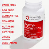 Acetyl-L-Carnitine 500 MG 100 Vegan Capsules