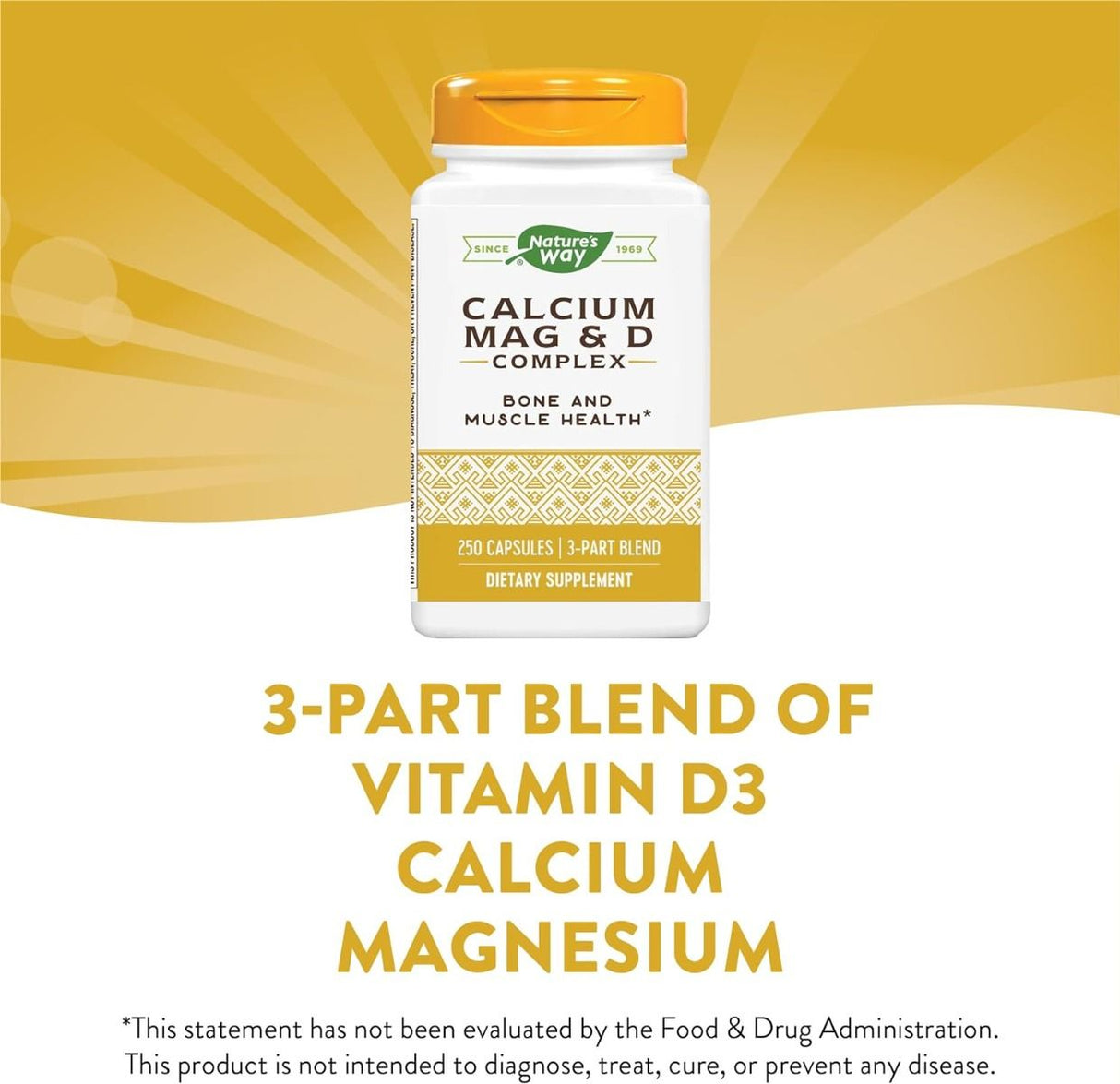 Calcium Magnesium & Vitamin D 250Capsules