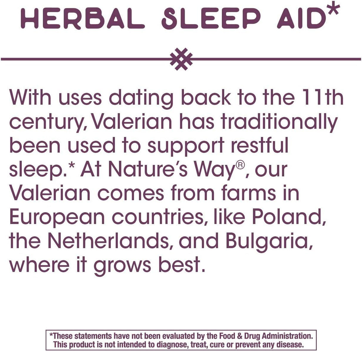 Valerian Nighttime 100Tablets