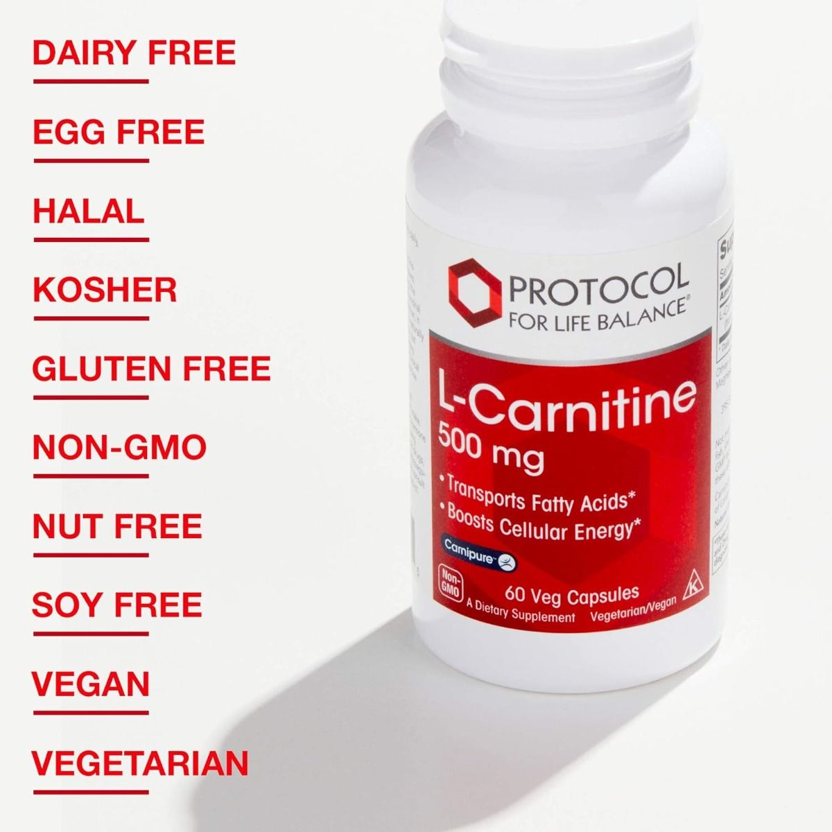 L-Carnitine 500 MG 60 Vegan Capsules