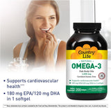 Omega-3 Fish Oil 1000 MG 200 Softgels