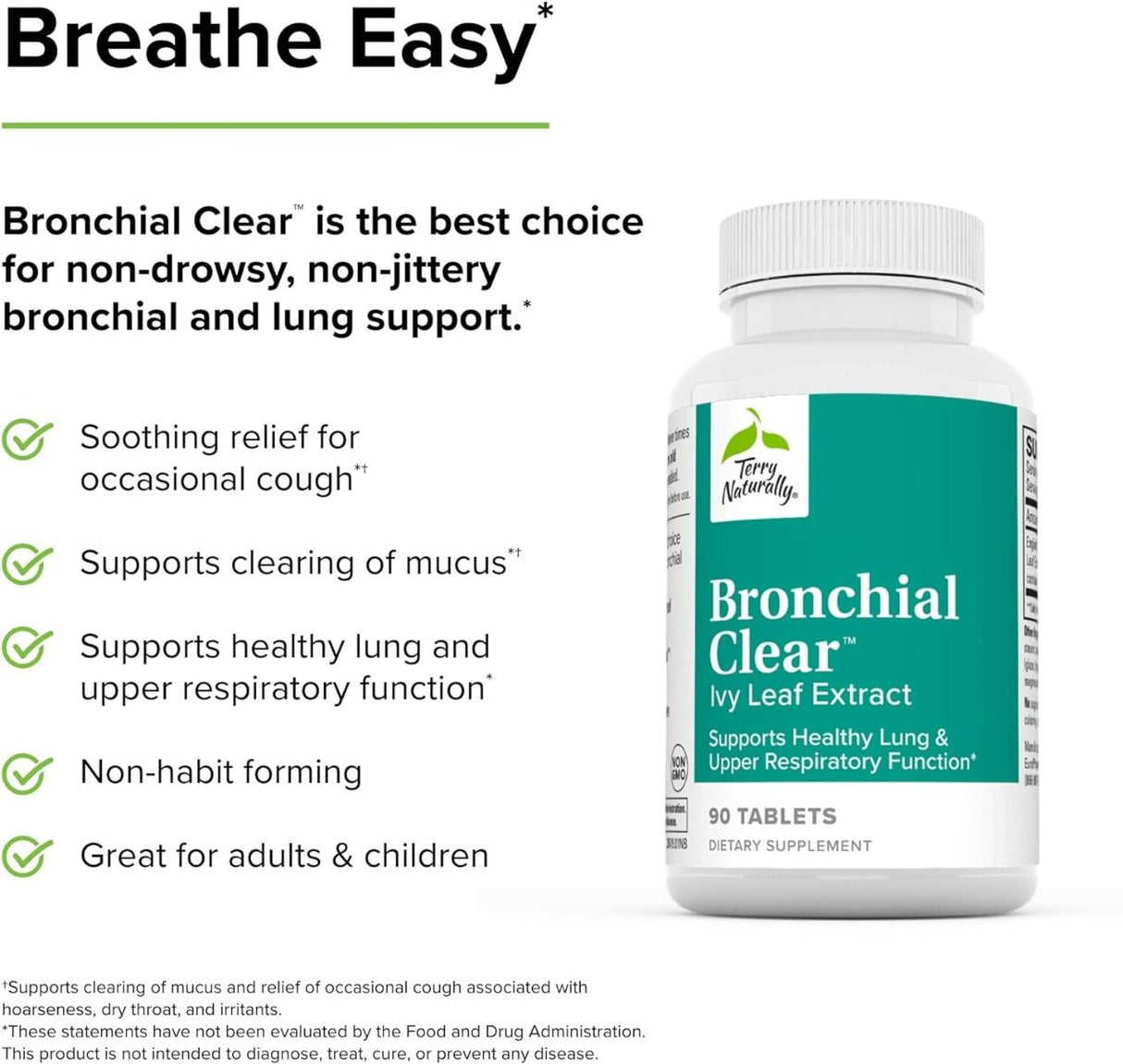 Bronchial Clear Ivy Leaf Extract 90 Tablets