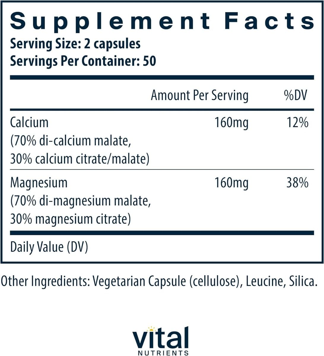 Calcium & Magnesium (Citrate Formula) 100Capsules