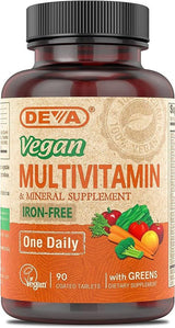 Vegan Multivitamin & Mineral One Daily Iron Free 90 Tablets