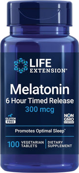 Melatonin 6 Hour Timed Release 300 MCG 100 Veg Tablets