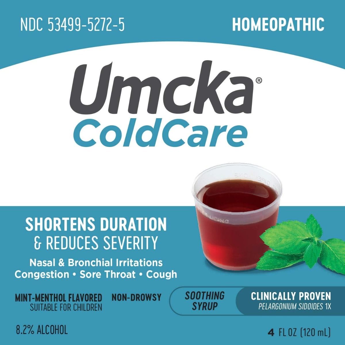 Umcka Label Umcka ColdCare 4 OZSyrup Menthol – TheNatural