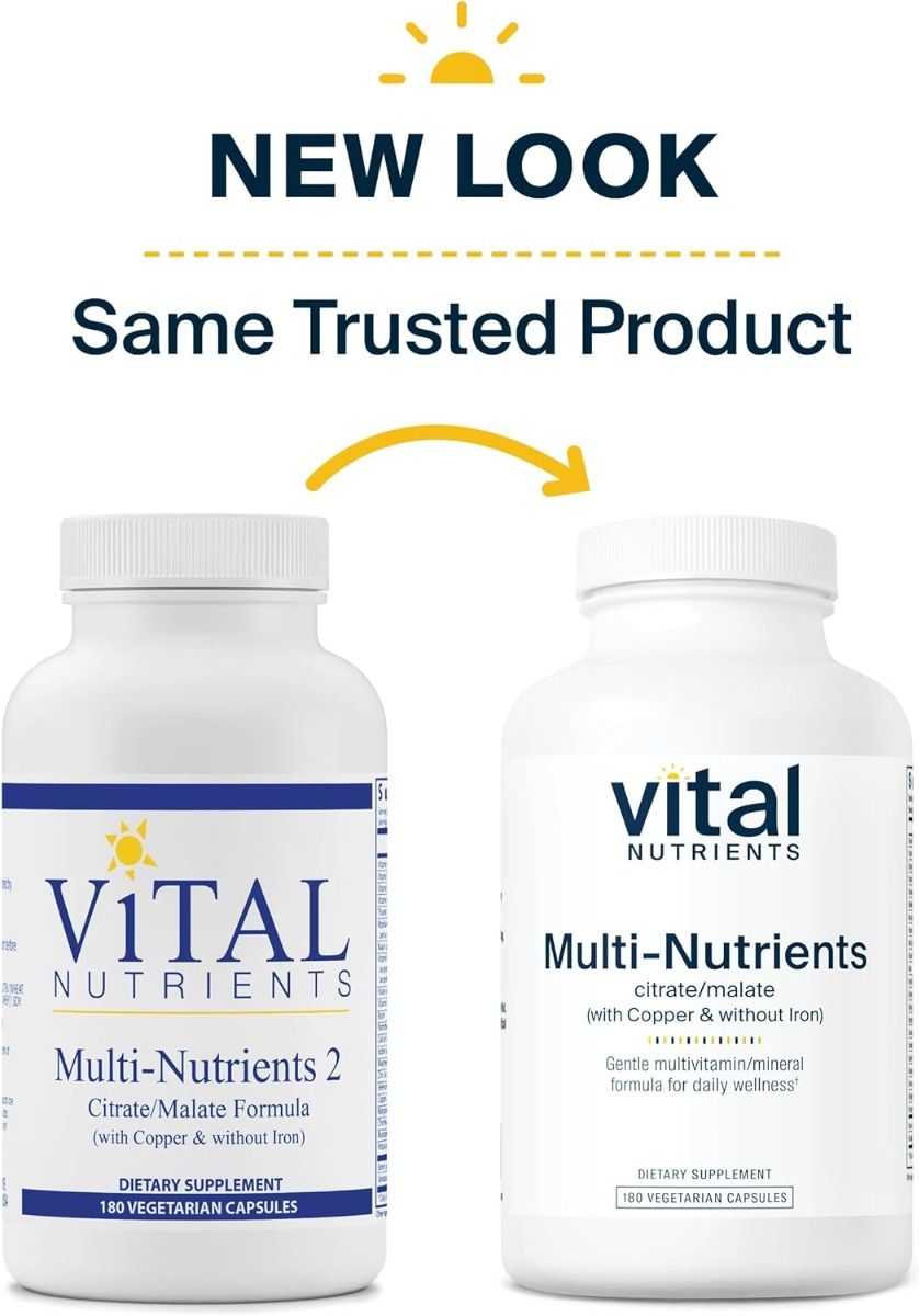 Multi-Nutrients citrate/malate (with Copper & without Iron) 180 Capsules