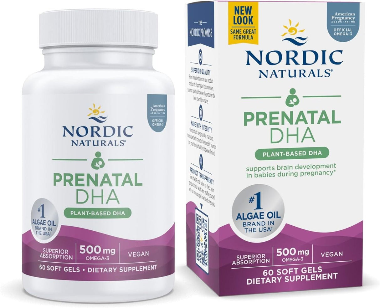 Vegan Prenatal DHA 500 Mg 60 Veggie Softgels Unflavored