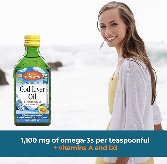 Norwegian Cod Liver Oil 8.4 Oz Liquid Lemon