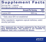 I-Lysine 270 Veggie Caps