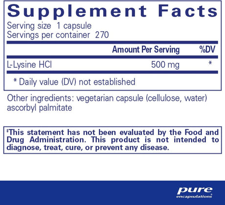 I-Lysine 270 Veggie Caps