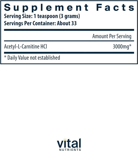 Acetyl L-Carnitine Powder 100gPowder