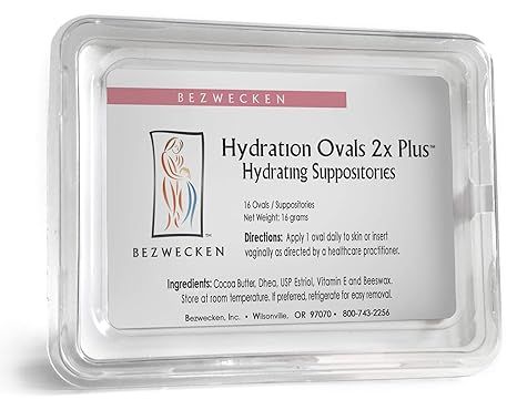 Hydration Ovals 2X Plus (with DHEA) New Easier to use Shape and Larger Package Size 16 Oval Suppositories