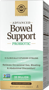 Advanced Bowel Support Probiotic 30 Billion 30Vegan Capsules