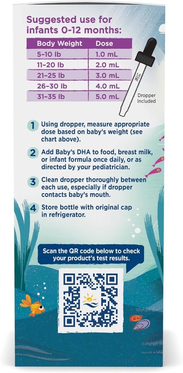 Baby's Dha with Vitamin D3 2 Oz Liquid Unflavored