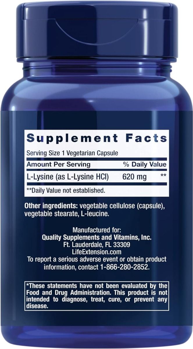 L-Lysine 620 MG 100 Veggie Caps