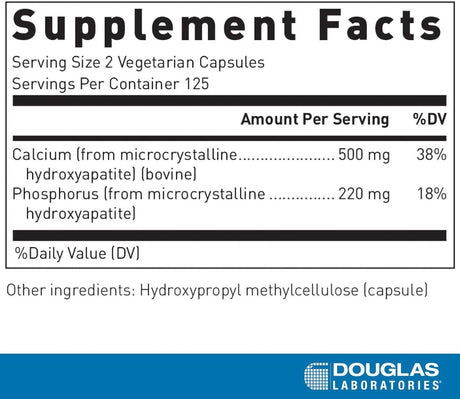 Calcium Microcrystalline Hydroxyapatite 250 Capsules