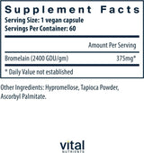 Bromelain 375 MG 60Capsules