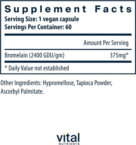 Bromelain 375 MG 60Capsules