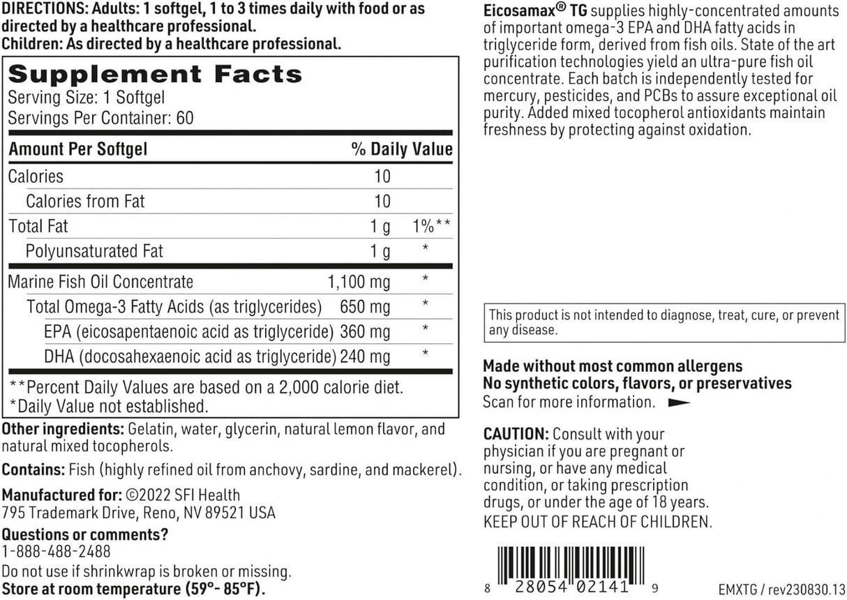 Eicosamax TG 60 Softgels