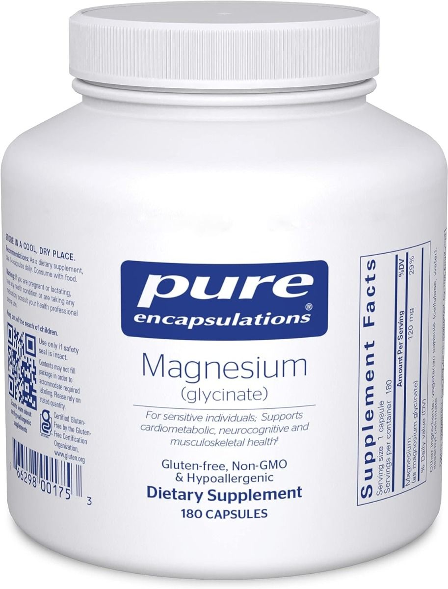 Magnesium Glycinate 120 MG 180 Veggie Caps