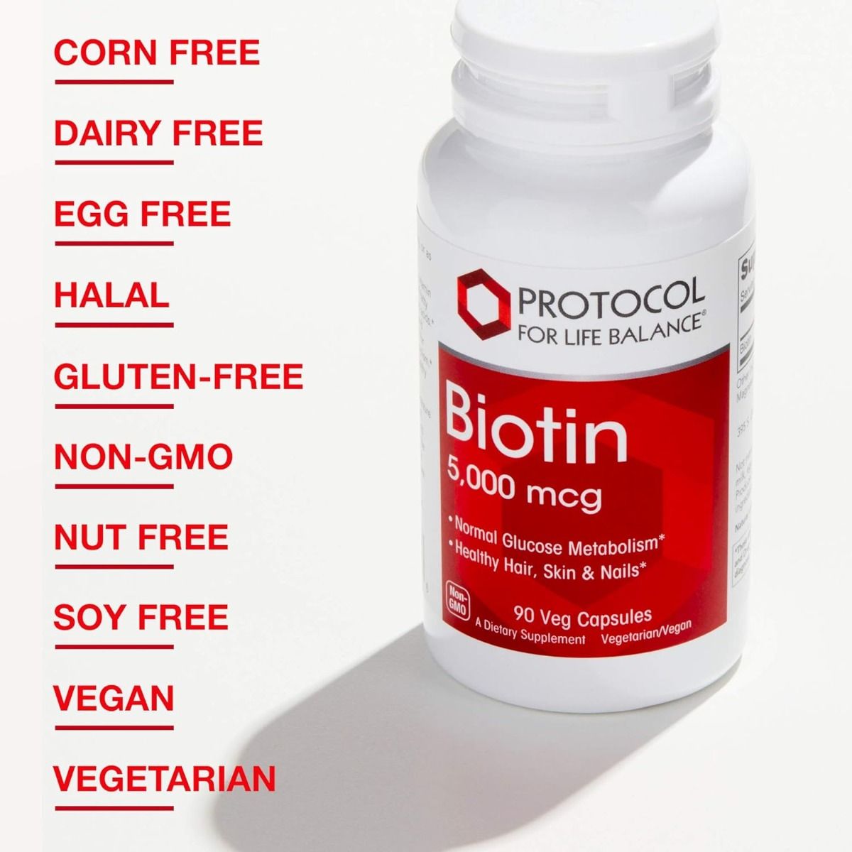 Biotin 5000 MCG 90 Vegan Capsules