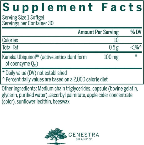 Ubiquinol 100mg 30 Softgels