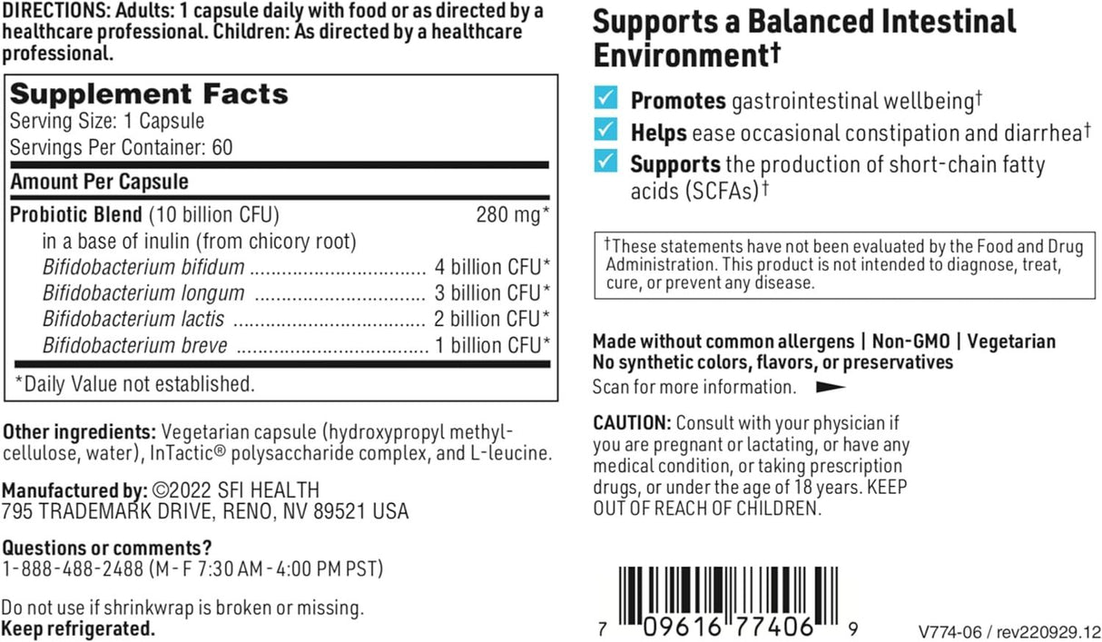 Ther-Biotic Bifido (Formerly Factor 4) 60 Veggie Caps