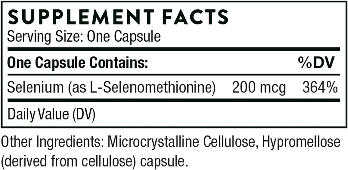 Selenium 200 Mcg 60 Capsules