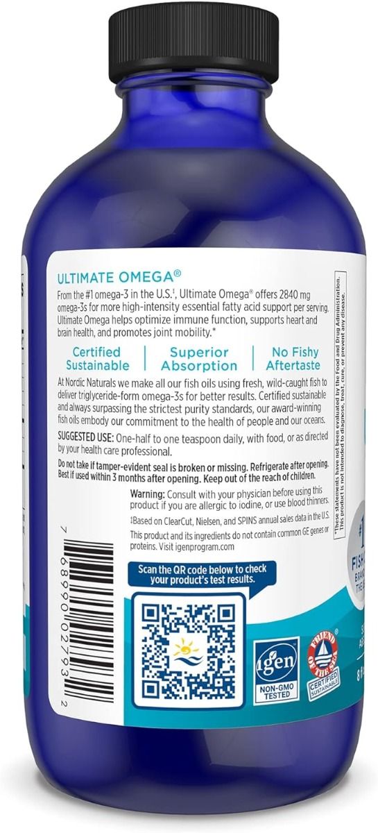 Ultimate Omega Oz Liquid Lemon