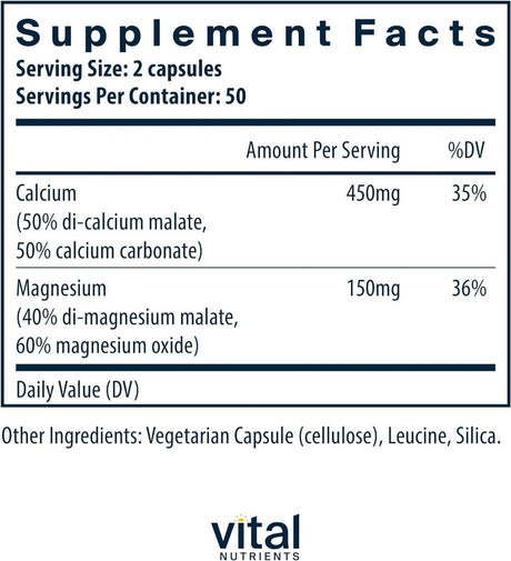 Calcium & Magnesium 225 MG/75 MG 100Capsules