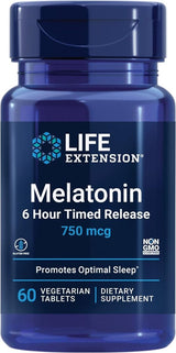 Melatonin 6 Hour Timed Release 60 Vegetarian Tablets