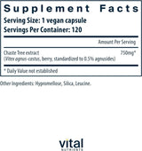 Vitex 750 (Chaste Tree Berry Extract) 120Capsules