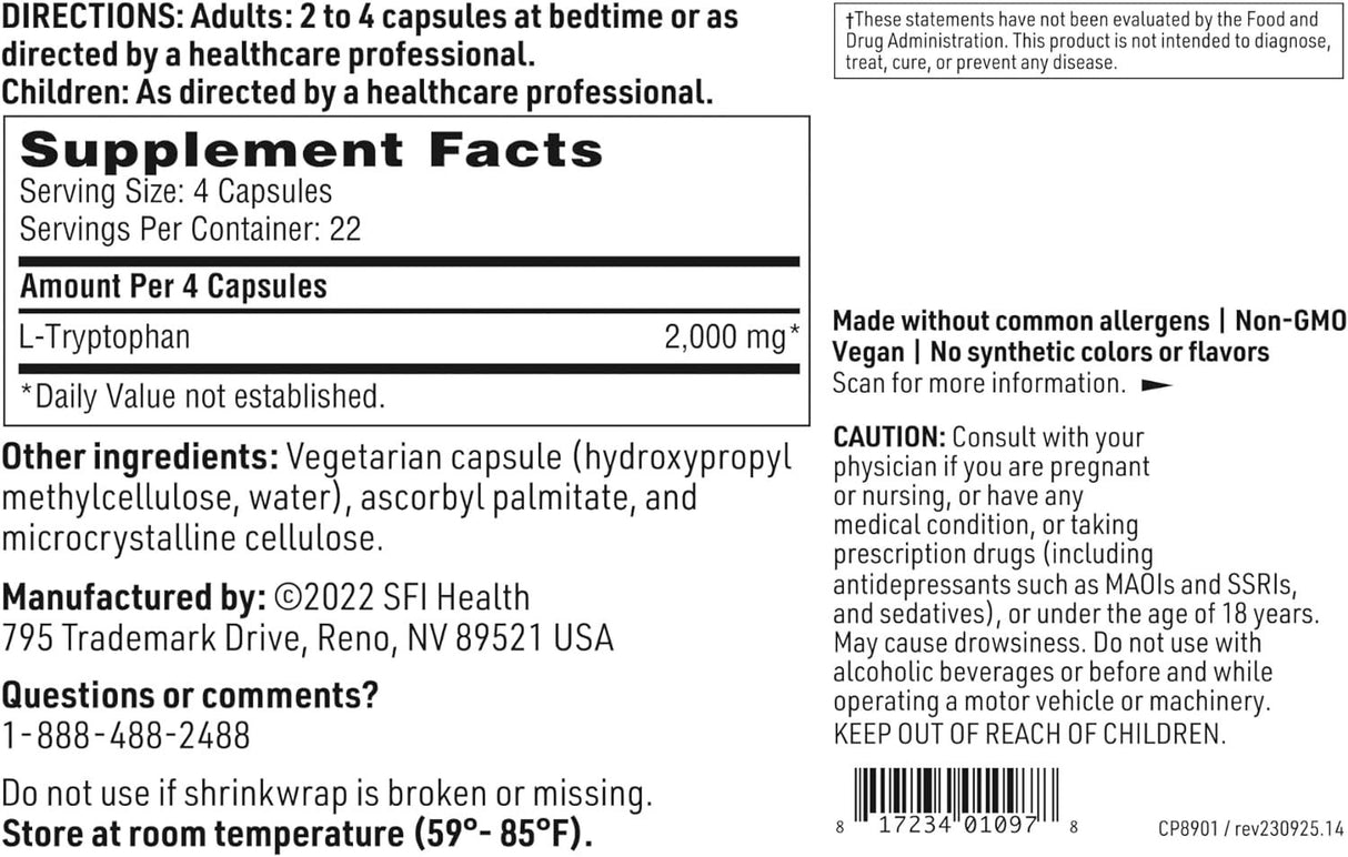 L-Tryptophan 2000 MG 90Capsules