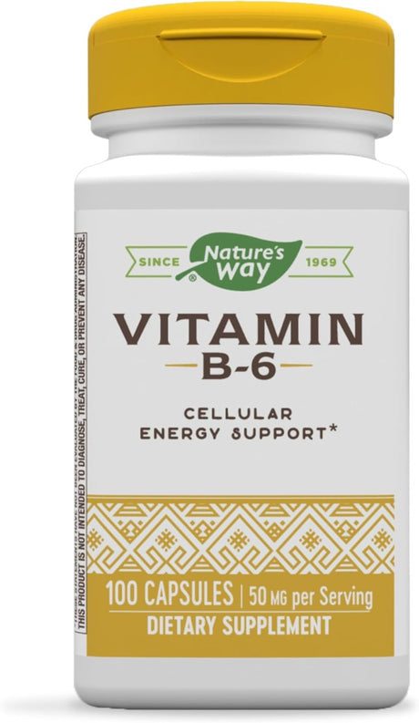 Natures Way, Vitamin B-6 - 100 mg - 100 Capsules