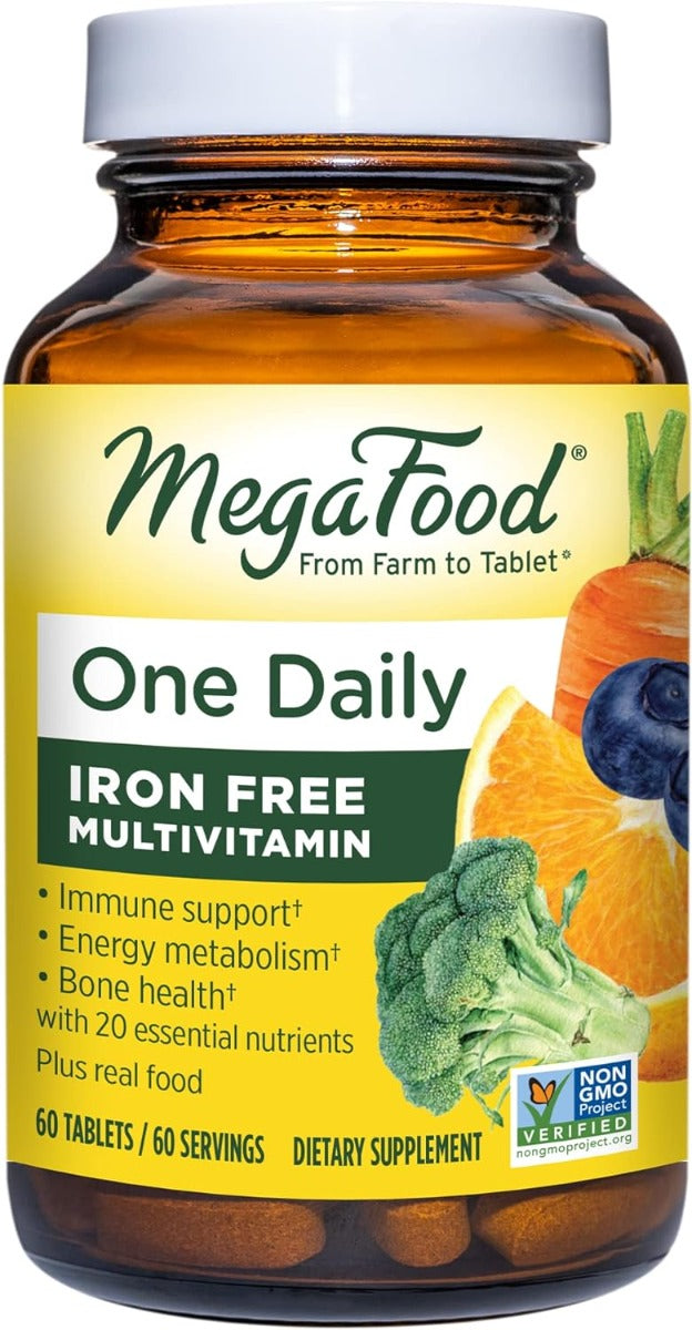 Megafood, Iron Free One Daily 60 Tablets