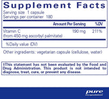 Ascorbyl Palmitate 180 Veggie Caps