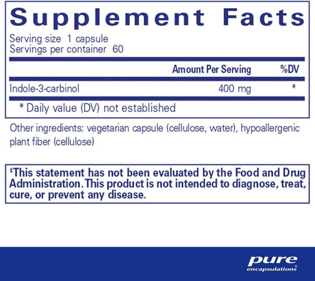 Indole-3-Carbinol 400 MG 60 Veggie Caps