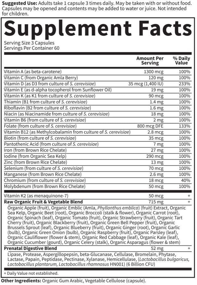 Vitamin Code RAW Prenatal Veggie Caps