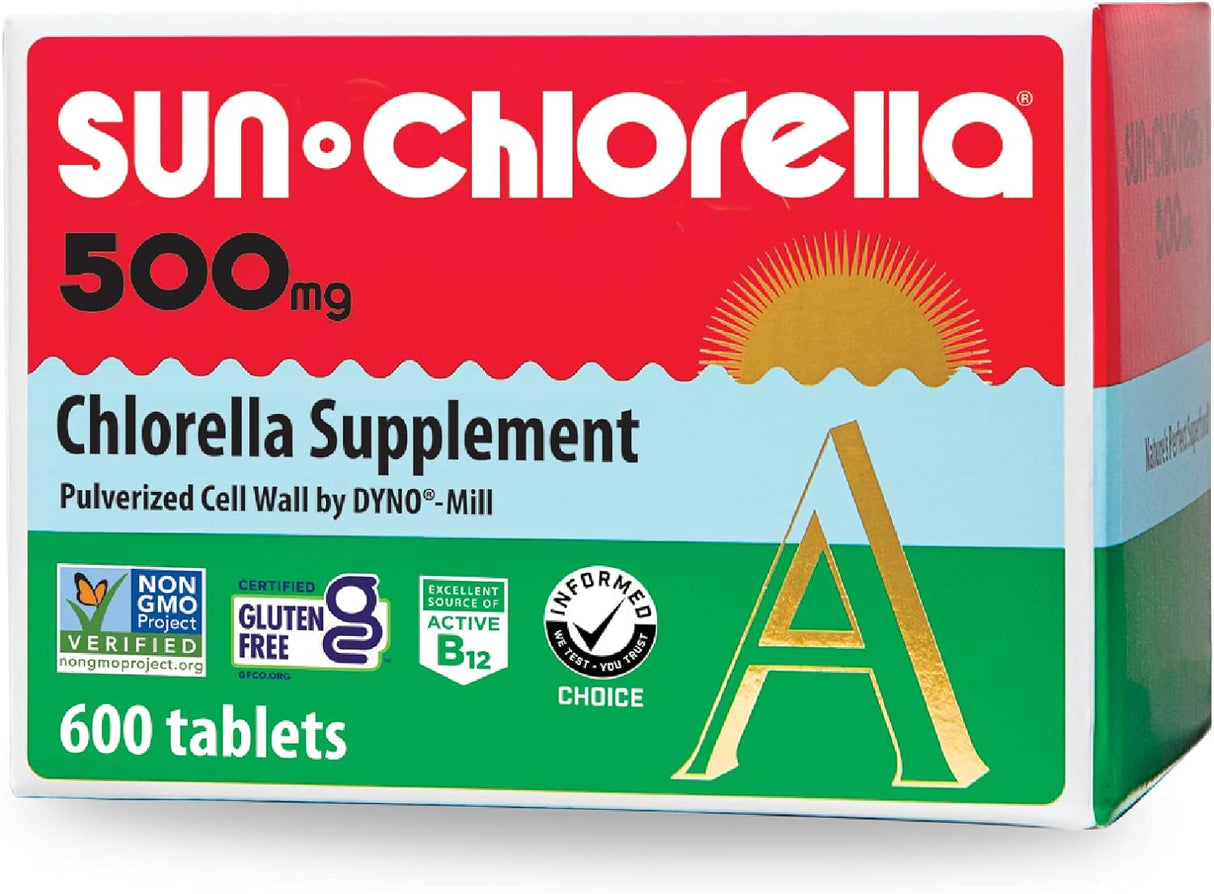 Sun Chlorella, A Tablets - 500 mg - 600 Tablets